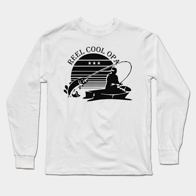 Fishing Opa - Reel cool opa Long Sleeve T-Shirt by KC Happy Shop